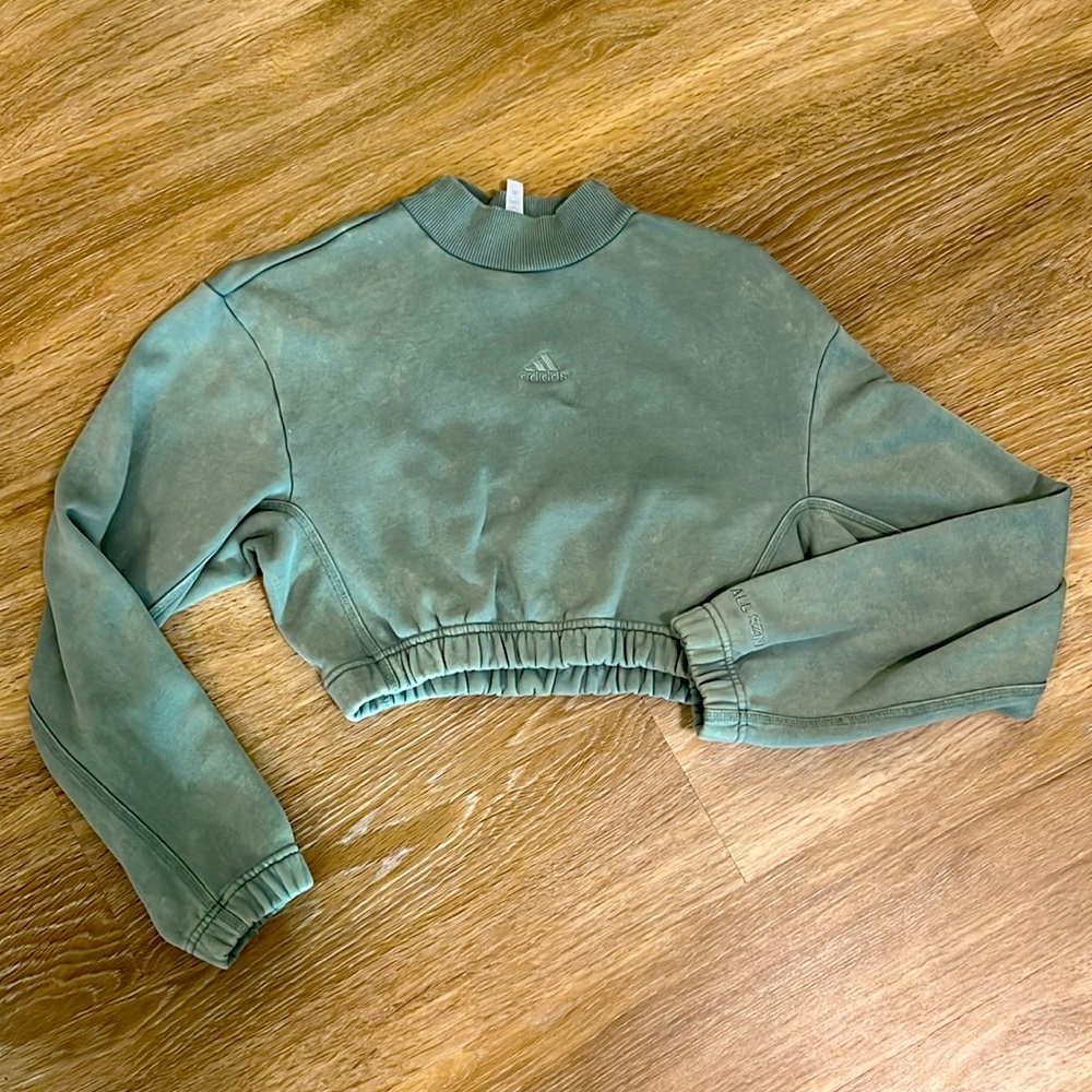 Adidas Cropped Fleece Sweatshirt